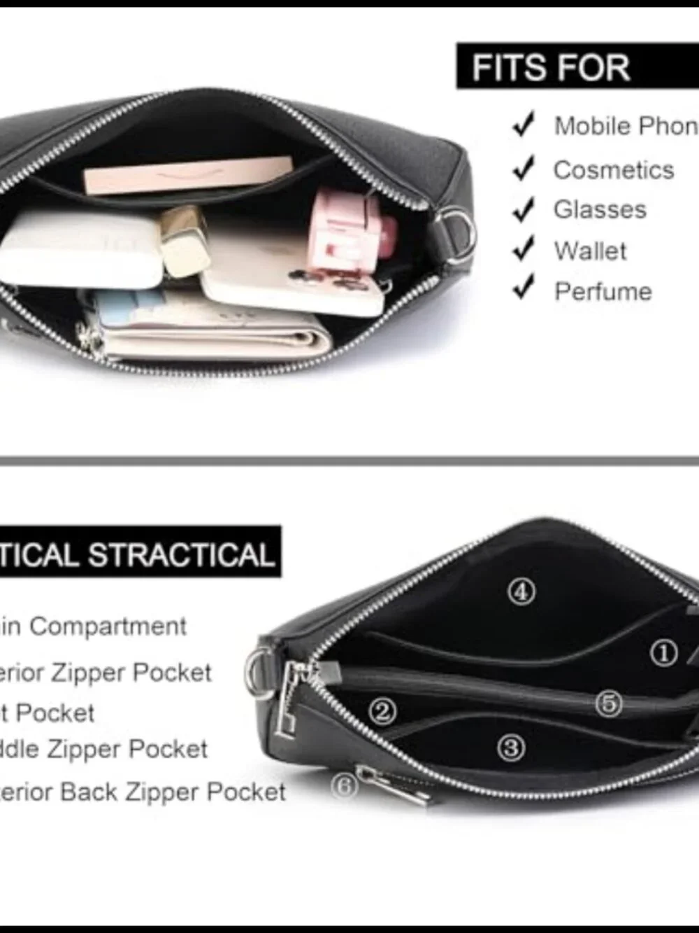 Hobo Shoulder Bag PU Leather Large Capacity Women's Crossbody Purse